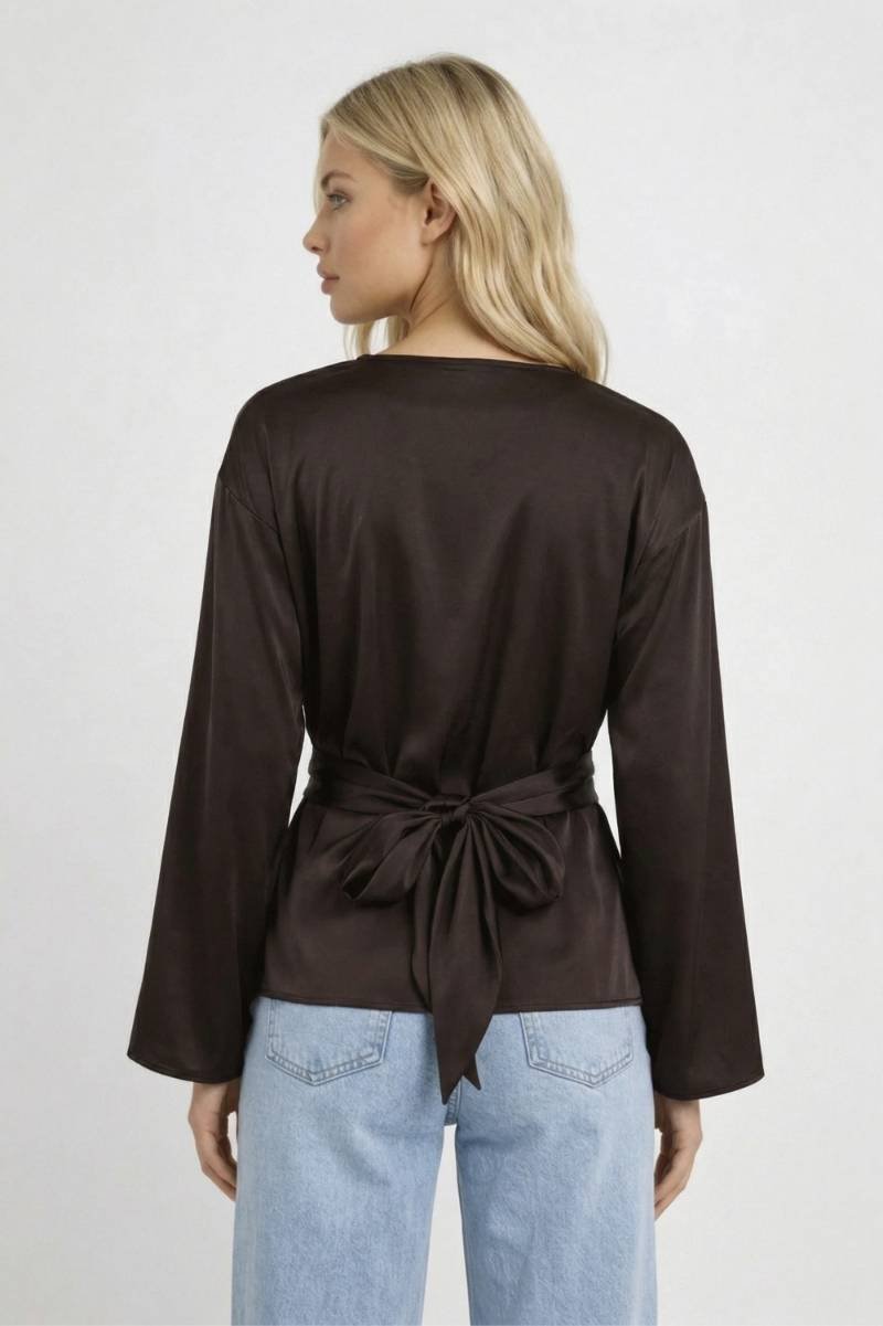 Blouse Dames - Vrouwelijk met V-hals en Lange Mouwen | Elegant