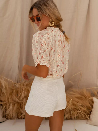 Dames Bloemenblouse Lichtgewicht Zomerse Stijl