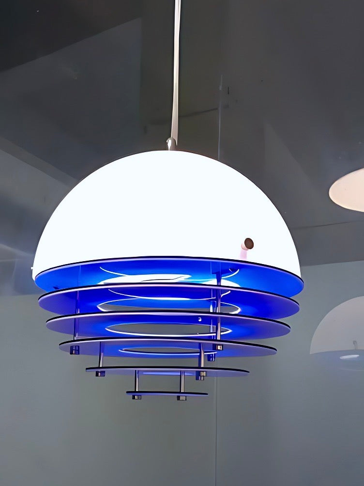 Stijlvolle Hanglamp Bauhaus Design Oranje-Wit Sfeerverlichting voor Moderne Interieurs
