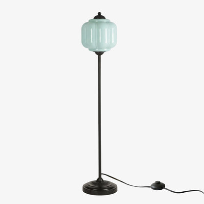 Decoratieve Glazen Pompoen Vloerlamp Retro Organische Stijl Woonkamer Staande Lamp