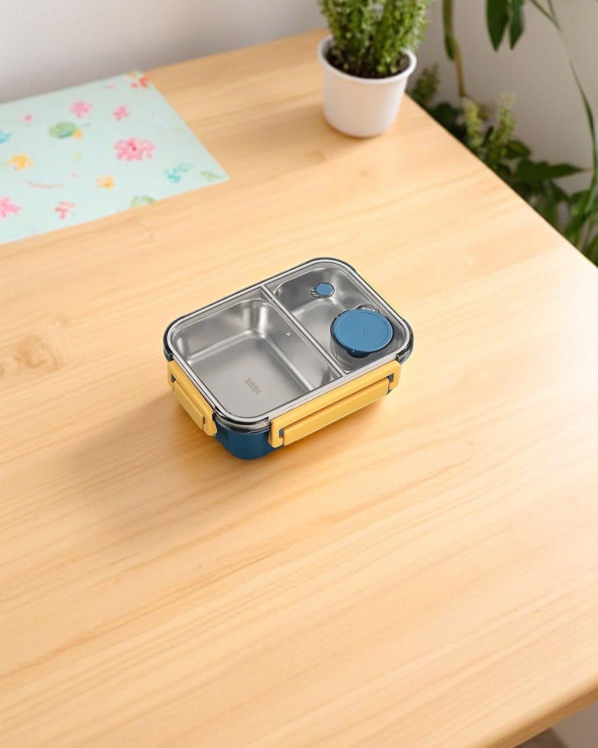 Geïsoleerde Lunchbox met Compartimenten - Warmhoudbakje voor Onderweg Groen Rood Blauw 2 of 3 Vakken - Premium Maaltijdcontainer Werk School Picknick