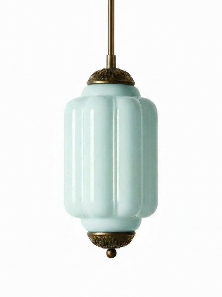 Vintage Glazen Hanglamp met Nostalgische Uitstraling – Verfijnde Verlichting voor Eetkamer en Keuken