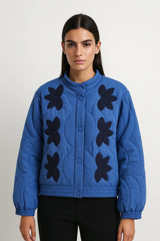 Dames Tussenjas Gewatteerd Bloemenprint Casual - StudioMarella