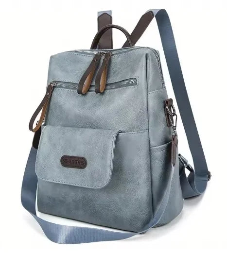 Veganlederen Rugzak Dames Stijlvol Retro Design Dagelijks Gebruik Werk Reizen Schooltas Bruin Zwart Casual