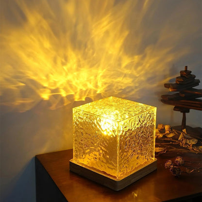 Kubus Lamp Prisma LED Hout Acryl 16 Kleuren USB Sfeerverlichting Woonkamer Slaapkamer Aurora Noorderlicht Effect Nachtlamp Decoratie