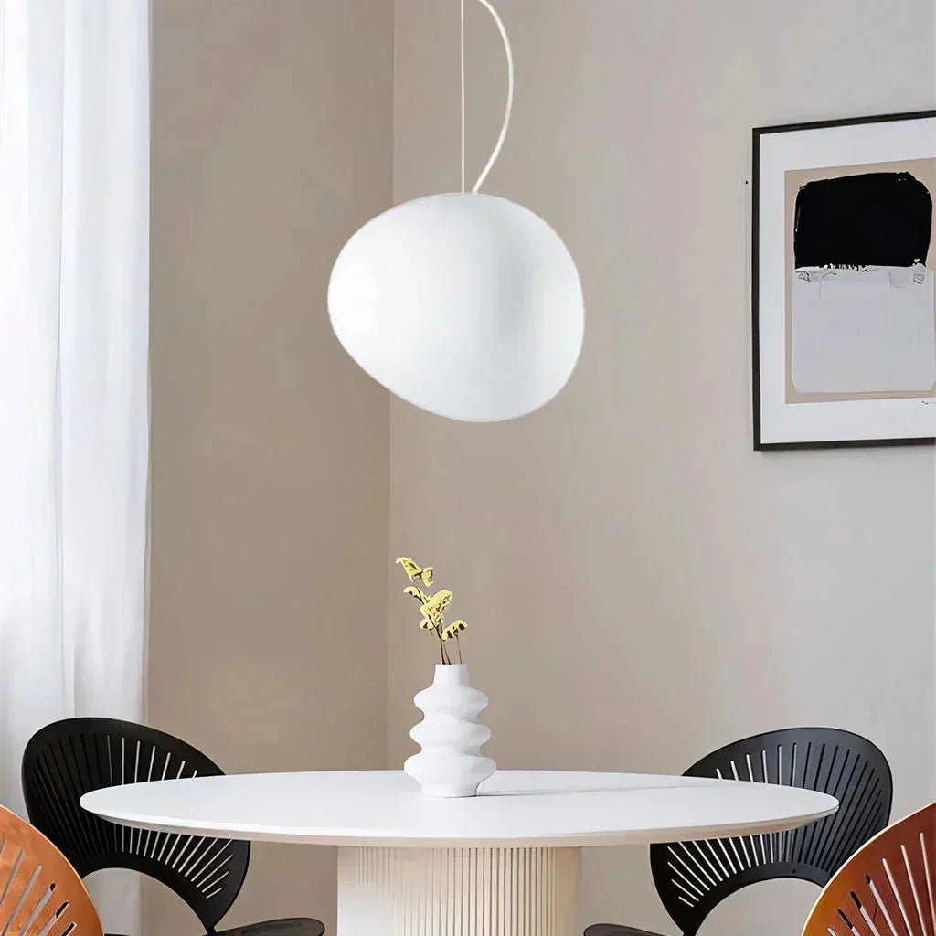 Plafondlamp Scandinavisch Melkglas Organisch Design Woonkamer Slaapkamer Modern