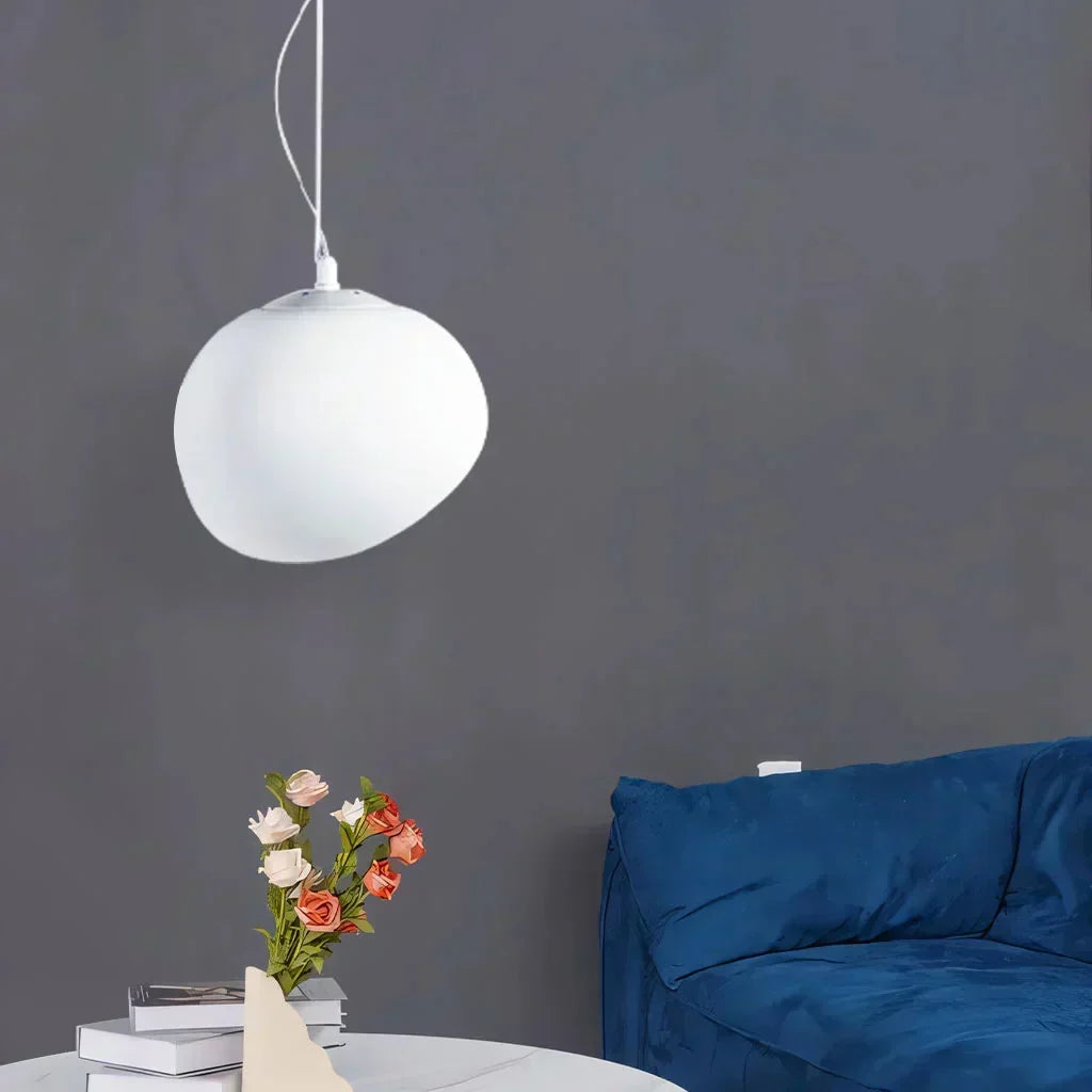 Plafondlamp Scandinavisch Melkglas Organisch Design Woonkamer Slaapkamer Modern