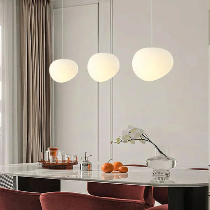 Plafondlamp Scandinavisch Melkglas Organisch Design Woonkamer Slaapkamer Modern