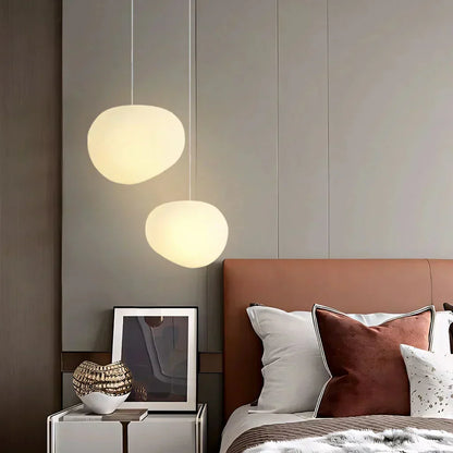 Plafondlamp Scandinavisch Melkglas Organisch Design Woonkamer Slaapkamer Modern