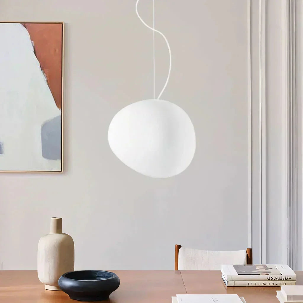 Plafondlamp Scandinavisch Melkglas Organisch Design Woonkamer Slaapkamer Modern