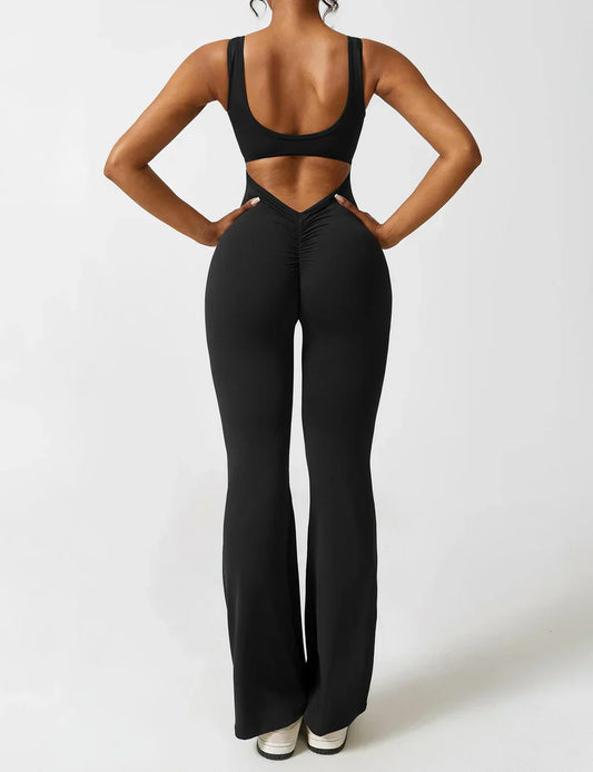 Jumpsuit met V-hals en wijde pijpen voor vrouwen - StudioMarella