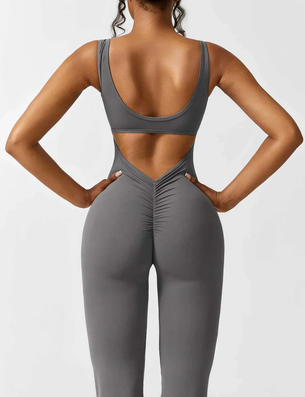 Jumpsuit Zijde V-Hals Comfortabele Flair Broek