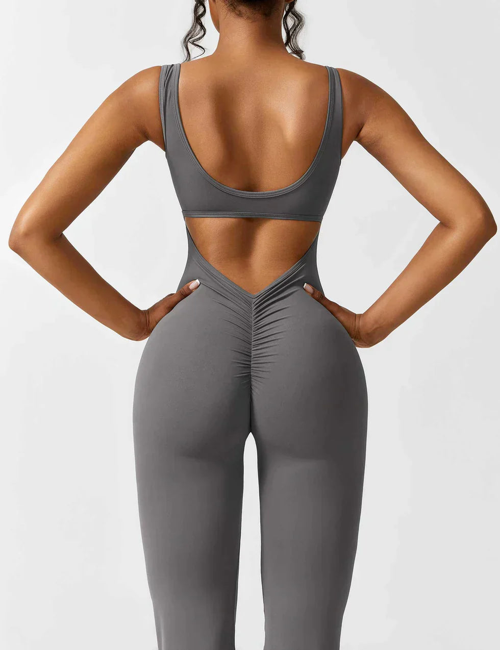 Jumpsuit met V-hals en wijde pijpen voor vrouwen