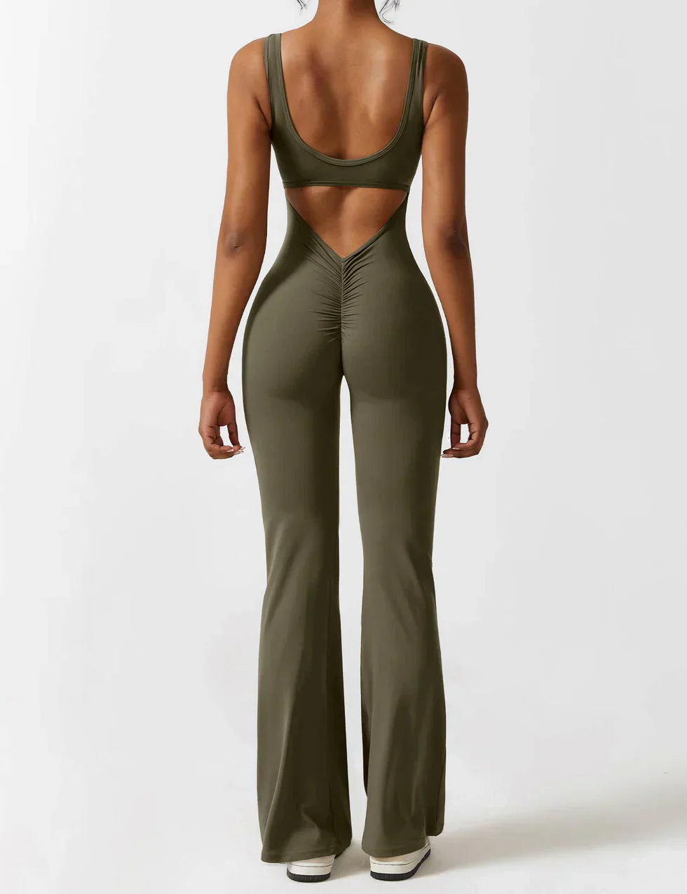Jumpsuit met V-hals en wijde pijpen voor vrouwen