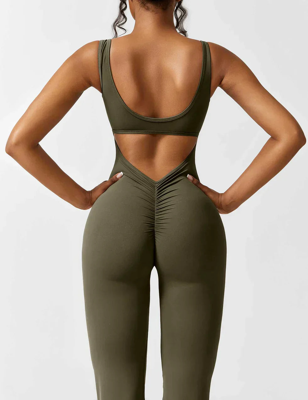 Jumpsuit met V-hals en wijde pijpen voor vrouwen