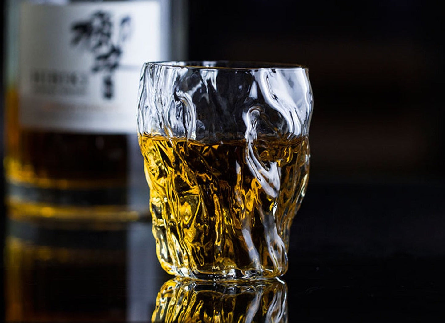 Japans Whiskyglas met Bonsai Wortelreliëf 260ml Hittebestendig Glas Handgemaakt EDO Vakmanschap Scandinavisch Servies Premium Drinkglas Whiskyglazen Set