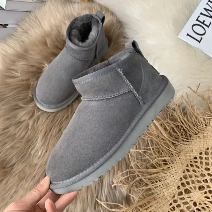 Vrouw Laarzen Comfortabele Boots Zacht Leer