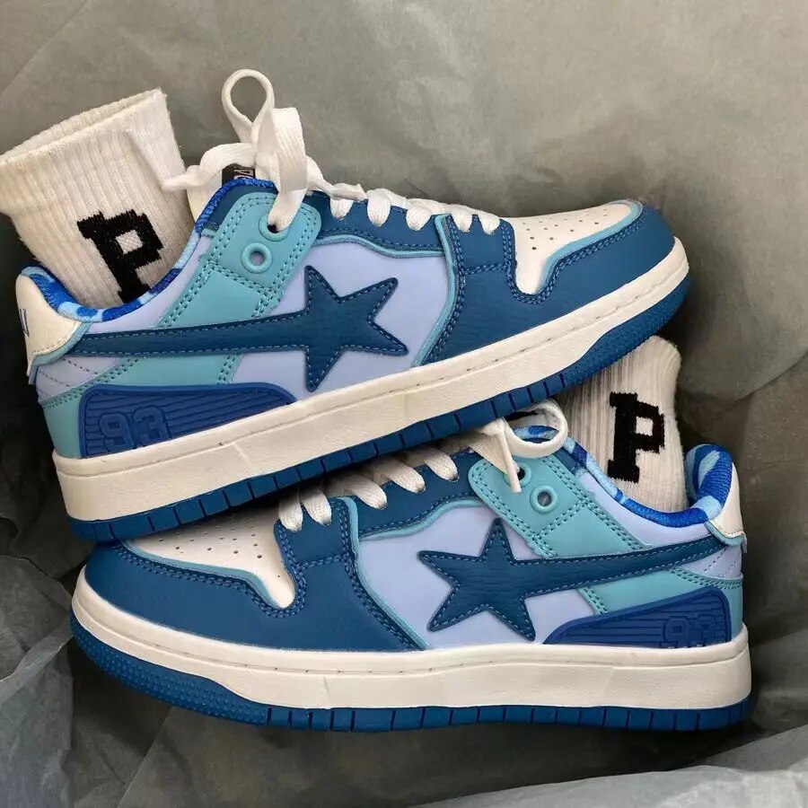 Sneakers Met Sterren Bovenwerk Glanzend Stijlvol - StudioMarella