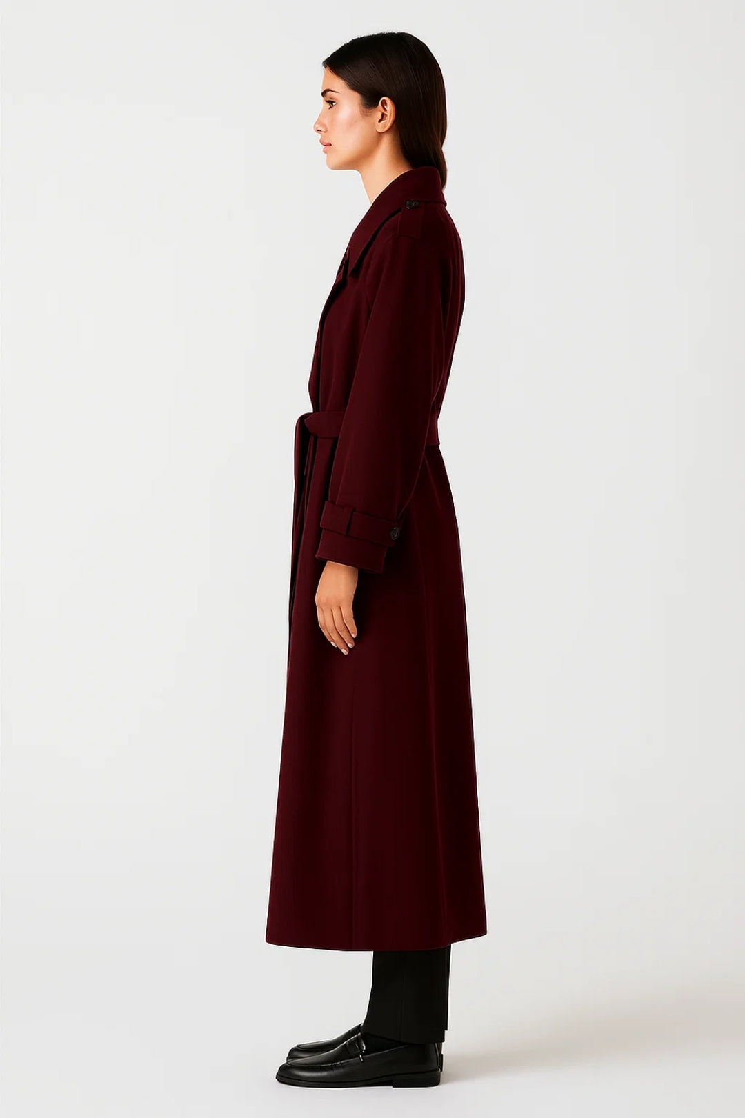 Dames Trenchcoat Lange Oversized met Ceintuur Klassieke Stijl