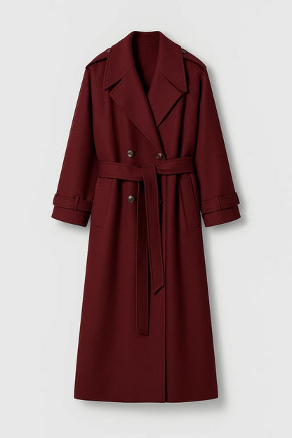 Dames Trenchcoat Lange Oversized met Ceintuur Klassieke Stijl