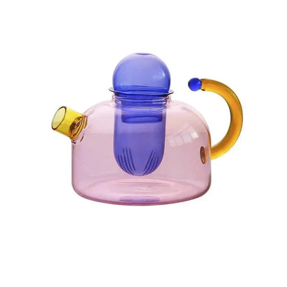 Sansoti | Borosilicaat Glazen Theepot met Kopjes – Design Theeset van Hittebestendig Glas