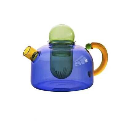 Sansoti | Borosilicaat Glazen Theepot met Kopjes – Design Theeset van Hittebestendig Glas