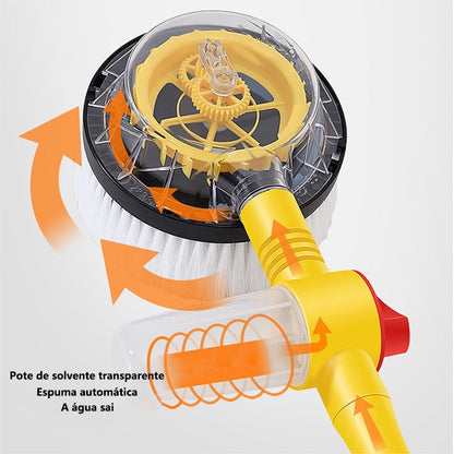 360° Roterende Autowasset met Telescopische Steel en Microfiber Washandschoen | Professionele Auto Schoonmaakborstel voor Buiten