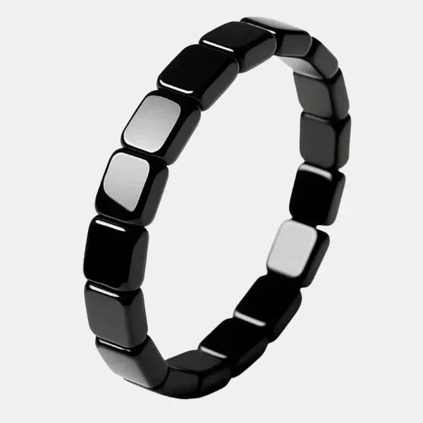 Hematiet Kralen Armband Heren Natuursteen Zwart Grijs Energetisch Balans Everyday Wellness Accessoire