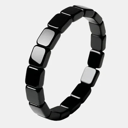 Hematiet Kralen Armband Heren Natuursteen Zwart Grijs Energetisch Balans Everyday Wellness Accessoire