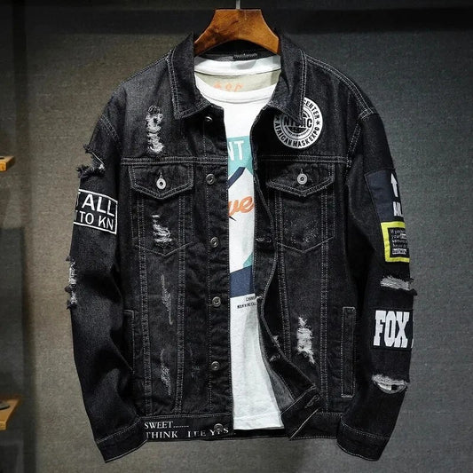 Cowboy Jas Heren Blauwe Denim Stevige Stof - StudioMarella