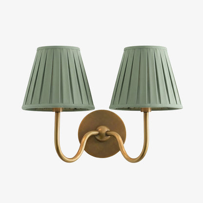 Wandlamp met Geplisseerde Stoffen Kap – Klassieke Verlichting voor Slaapkamer en Woonkamer