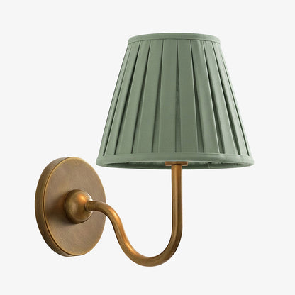 Wandlamp met Geplisseerde Stoffen Kap – Klassieke Verlichting voor Slaapkamer en Woonkamer