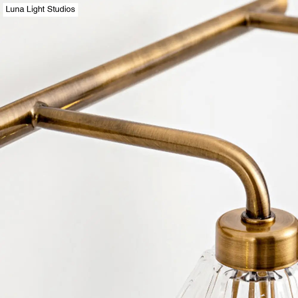 Glazen Wandlamp Kegel met Messing Afwerking – Modern Design met LED-Verlichting voor Badkamer en Toilet