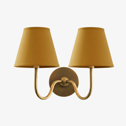 Wandlamp met Geplisseerde Stoffen Kap – Klassieke Verlichting voor Slaapkamer en Woonkamer