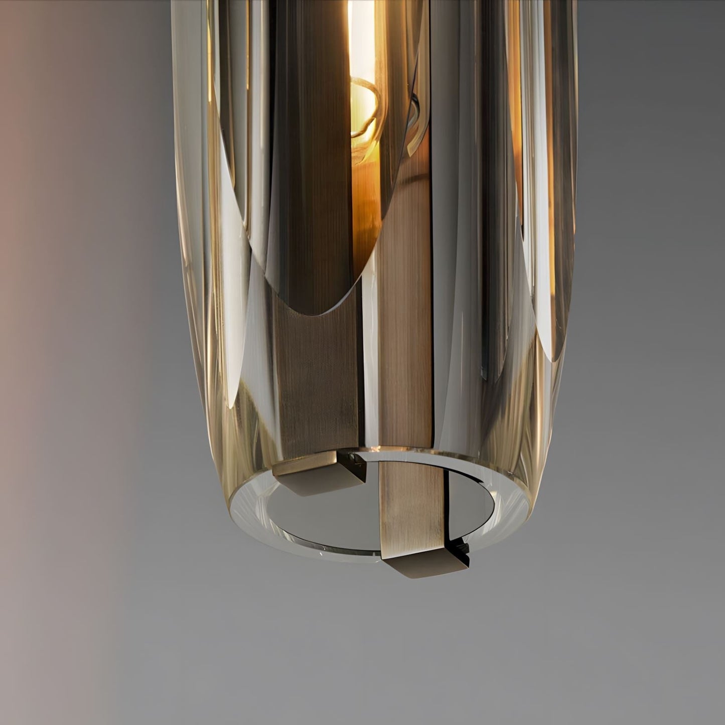 Post Moderne Messing Hanglamp Met K9 Kristal En Verstelbare Kabel