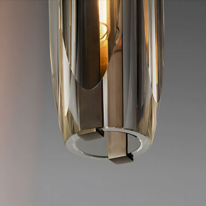 Post Moderne Messing Hanglamp Met K9 Kristal En Verstelbare Kabel