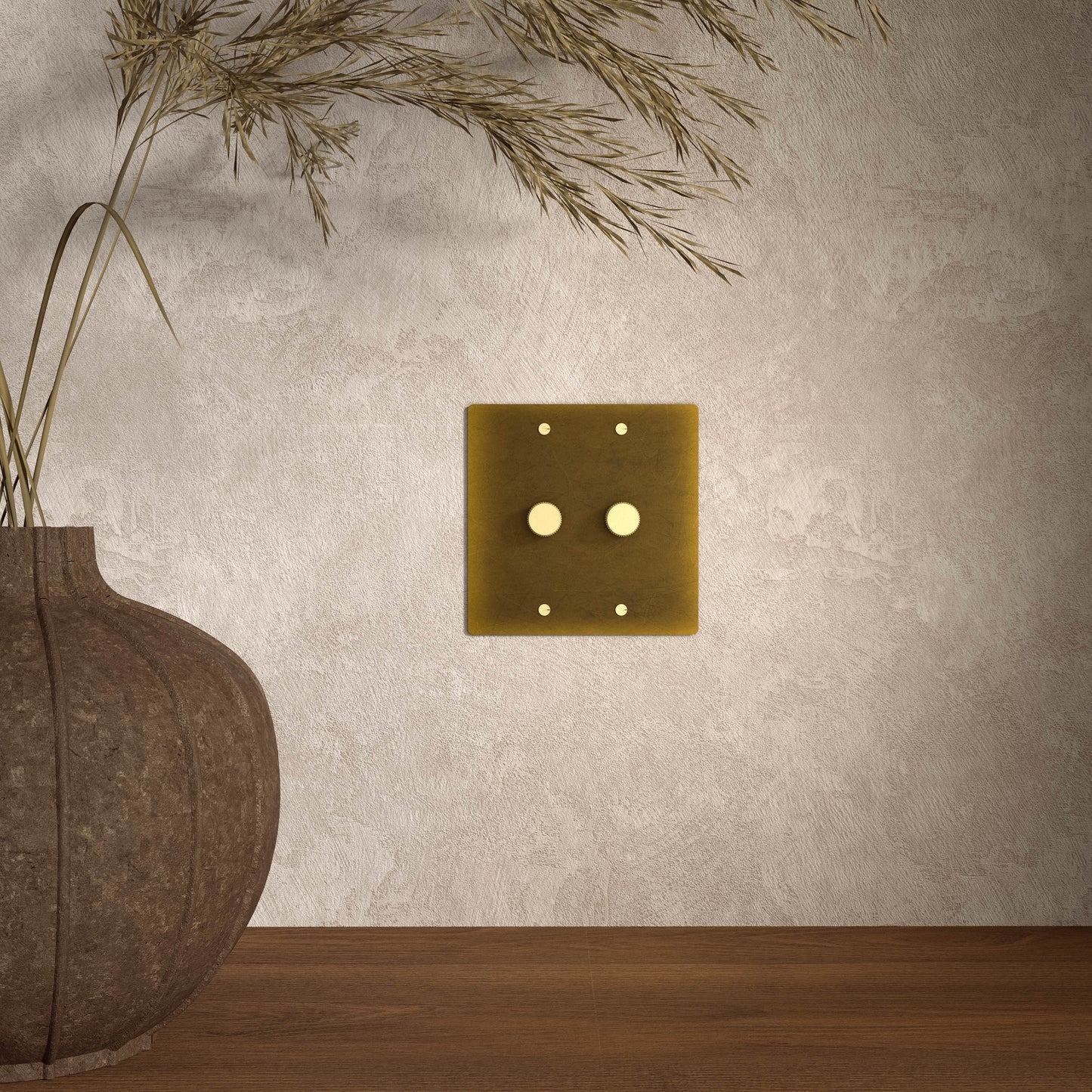 Luxe Messing Dimmer Schakelaar Met Draaiknop En Tijdloos Design