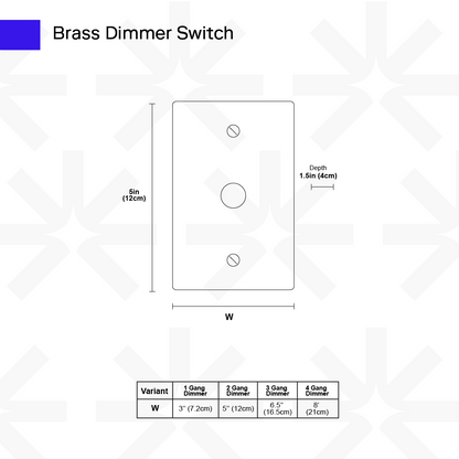 Luxe Messing Dimmer Schakelaar Met Draaiknop En Tijdloos Design