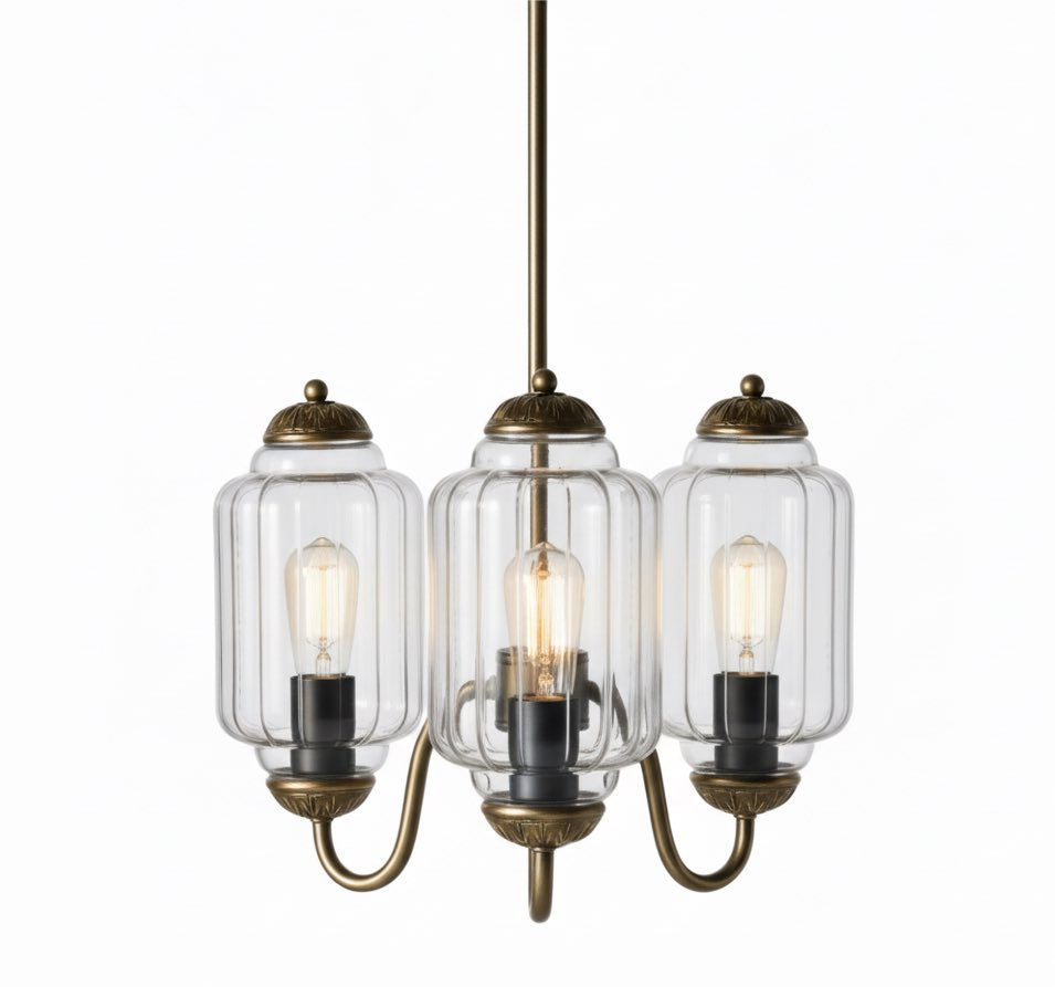 Vintage Melkglazen Hanglamp met Gegolfde Rand – Scandinavische Sfeerverlichting voor Keuken en Slaapkamer