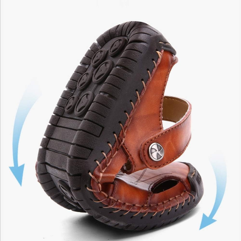 Leren Sandalen Heren Comfortabel Ademend Zomerschoenen