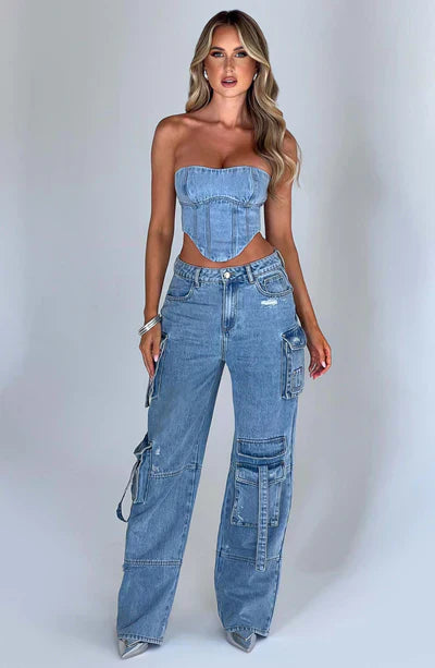 Dames Leer Cargo Broek Comfortabel Zwart - StudioMarella