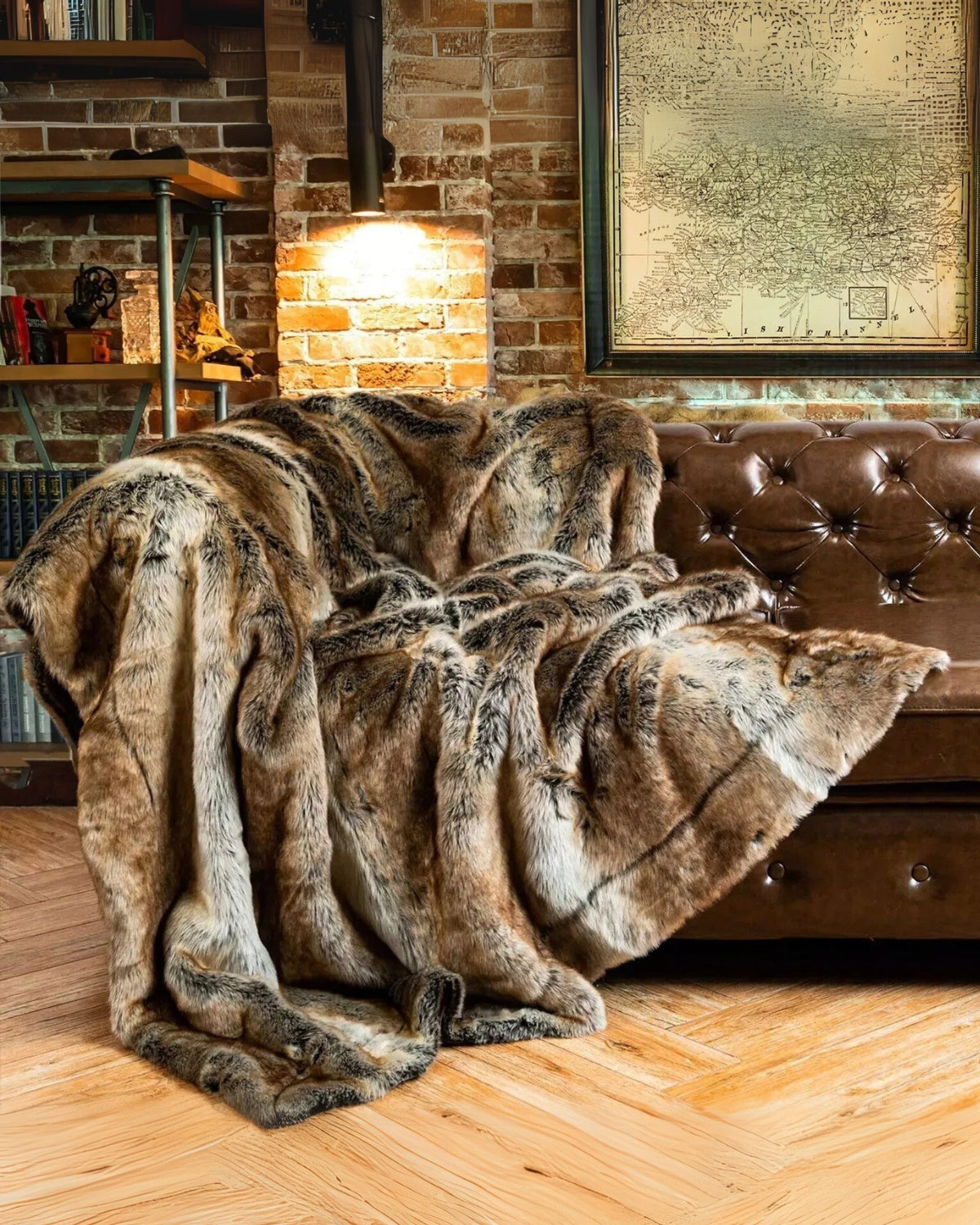 Imitatiebont Plaid 127x152cm of 150x200cm Wit Bruin Grijs Goud Scandinavische Woonkamer Slaapkamer Decoratieve Luxe Zachte Textiel Premium Woondeken