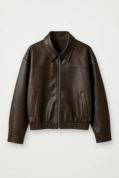 Dames Biker Jas Oversized Klassieke Stijl