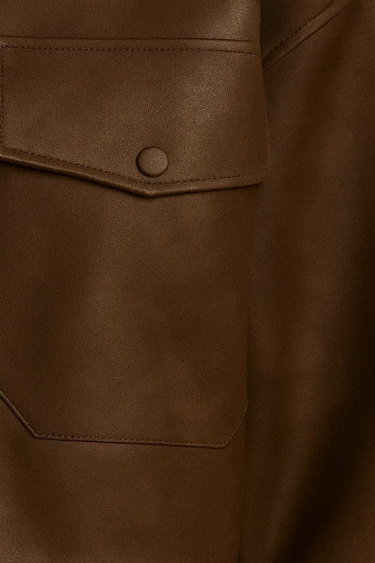Dames Biker Jas Kort Met Opstaande Kraag Casual Stijl