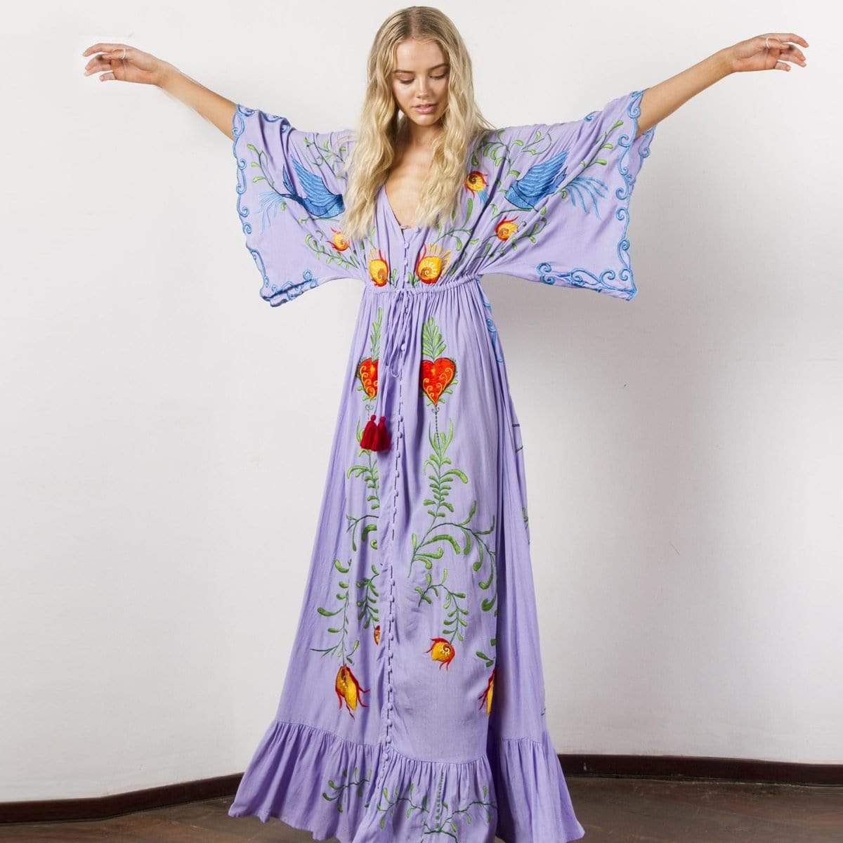 Maxi Jurk Zomerjurk Vrouwelijk Boho Stijl