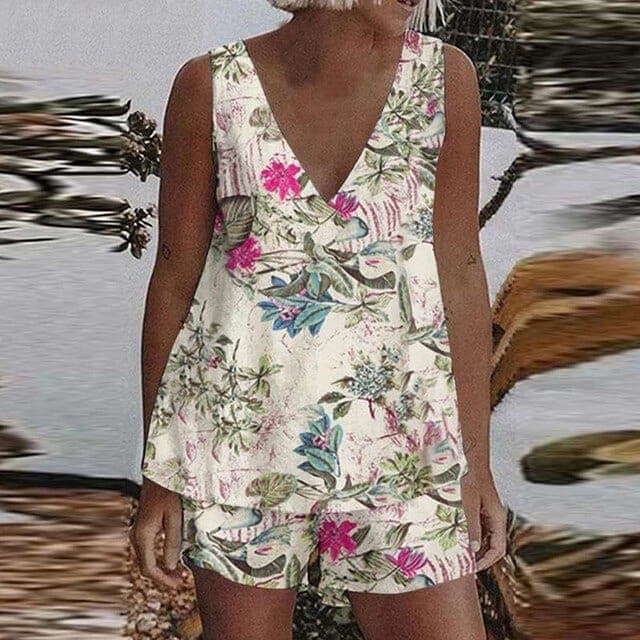 Vrouwelijke Zomer Set: Tanktop en Shorts 2-Delig