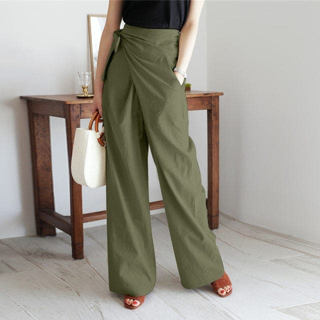 Elegante Wikkelbroek Hoge Taille Zomerpants voor Vrouw