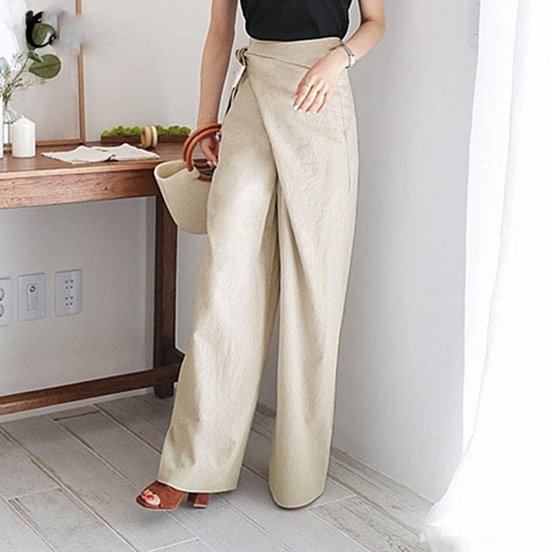 Elegante Wikkelbroek Hoge Taille Zomerpants voor Vrouw - StudioMarella