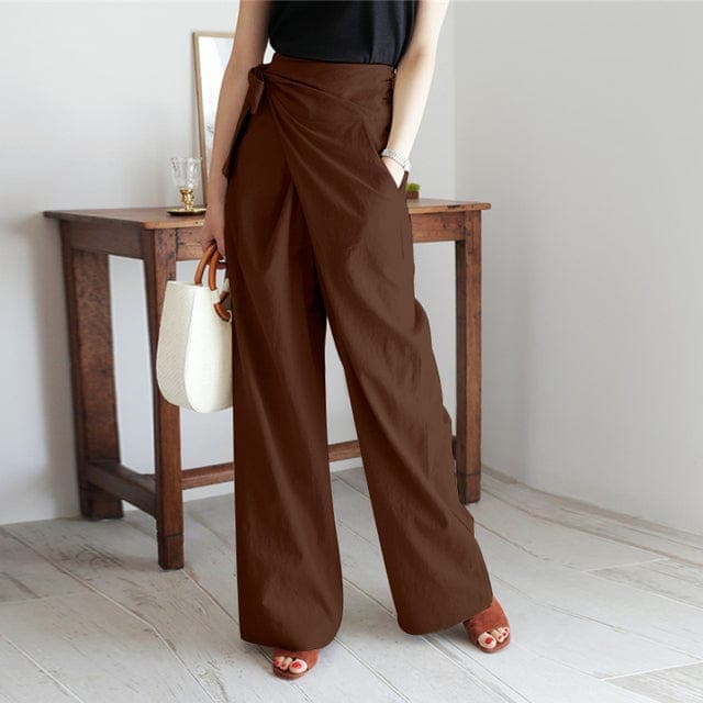 Elegante Wikkelbroek Hoge Taille Zomerpants voor Vrouw
