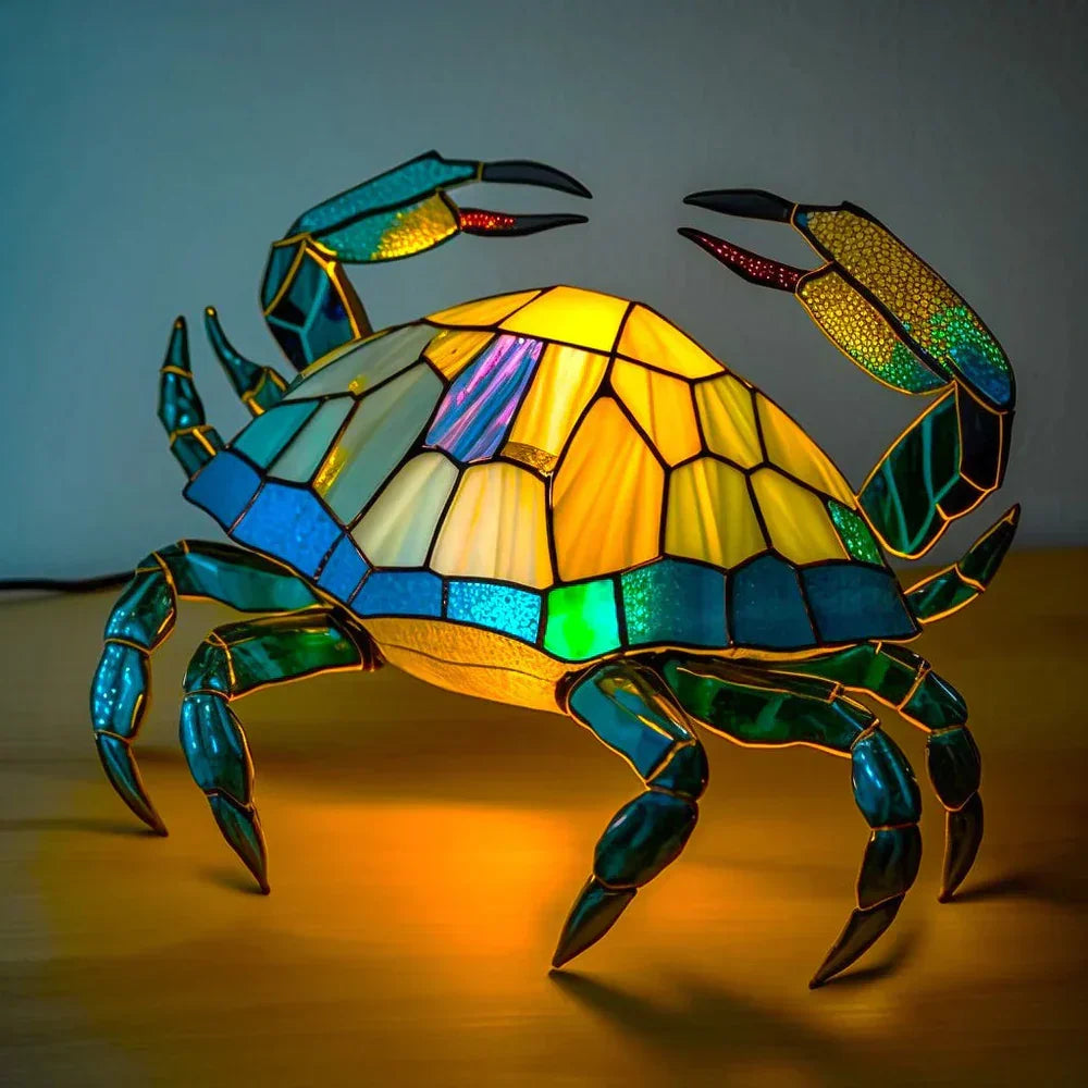 Decoratieve Tafellamp met Dierenprint Gebrandschilderd Glas Effect 15cm Warm Sfeerlicht voor Woonkamer Slaapkamer Nachtkastje